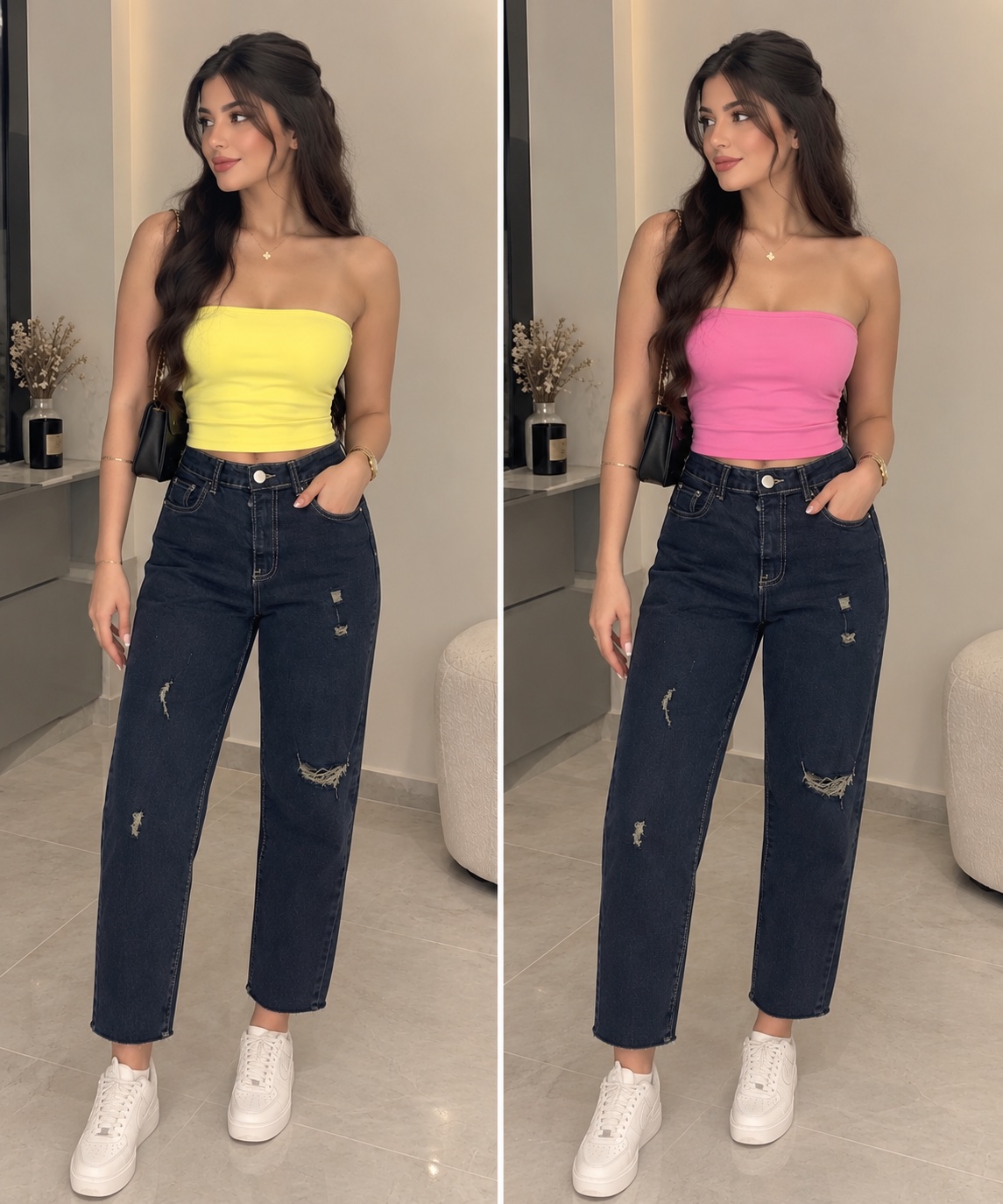 Pontalon jeans w maah deux bustier Possibilite dacheter un bustier 