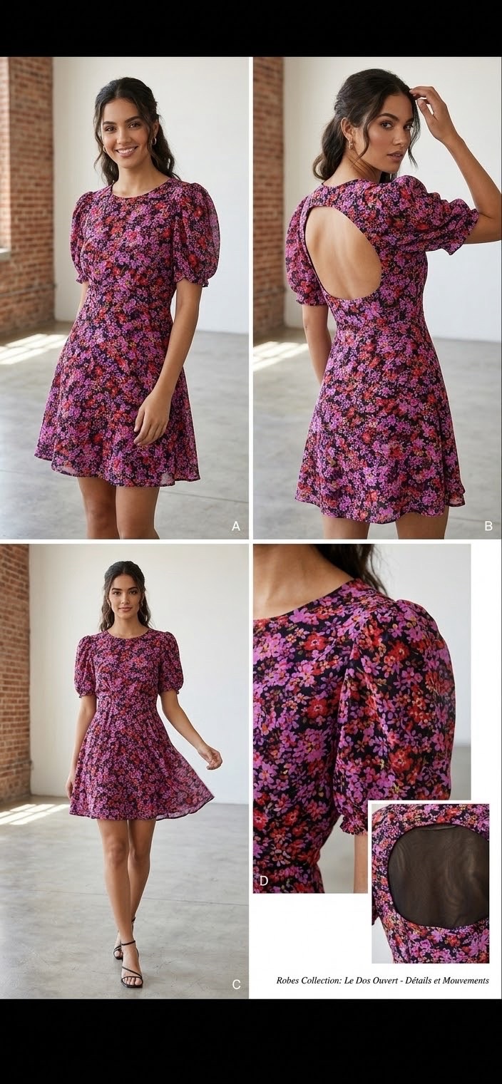 Robe fleurie courte