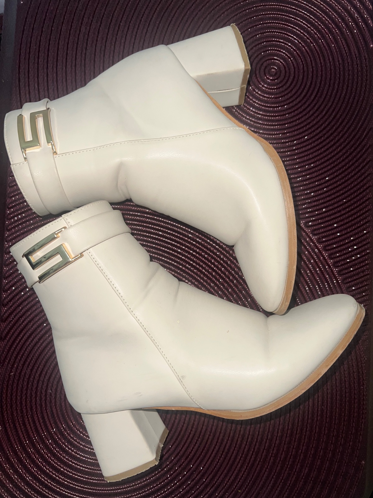 Bottines élégantes à talons - Blanc cassé / Écru
