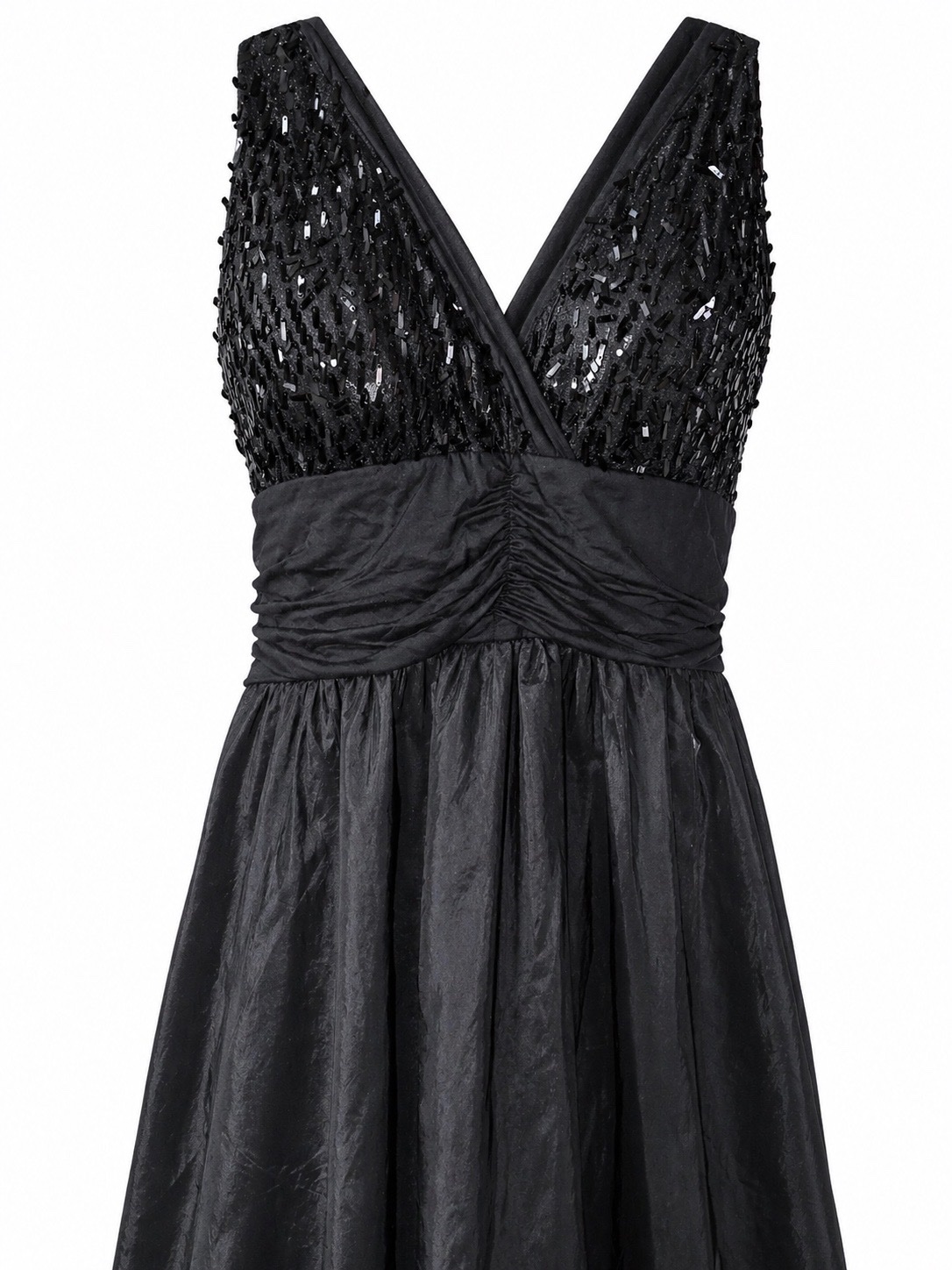 Robe noir élégante sequins -taille s