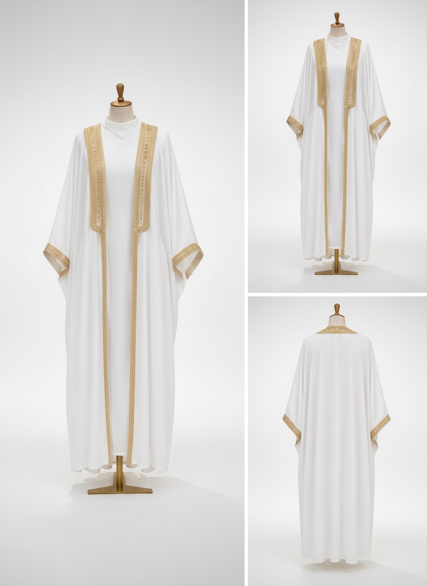 Abaya blanc 