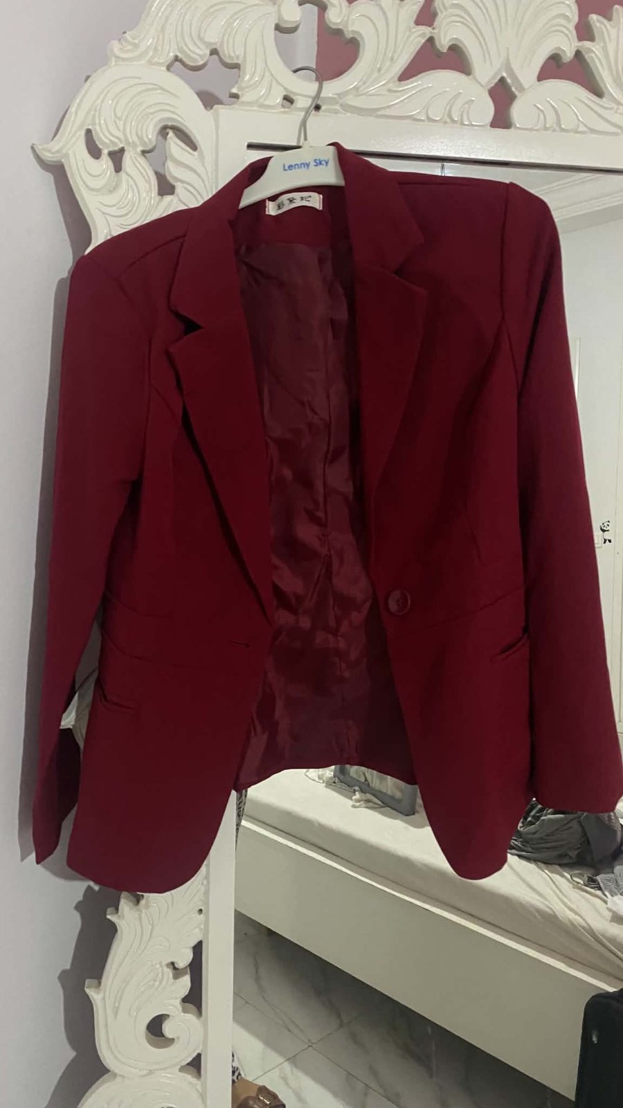Blazer bordeaux boutonné - Taille 