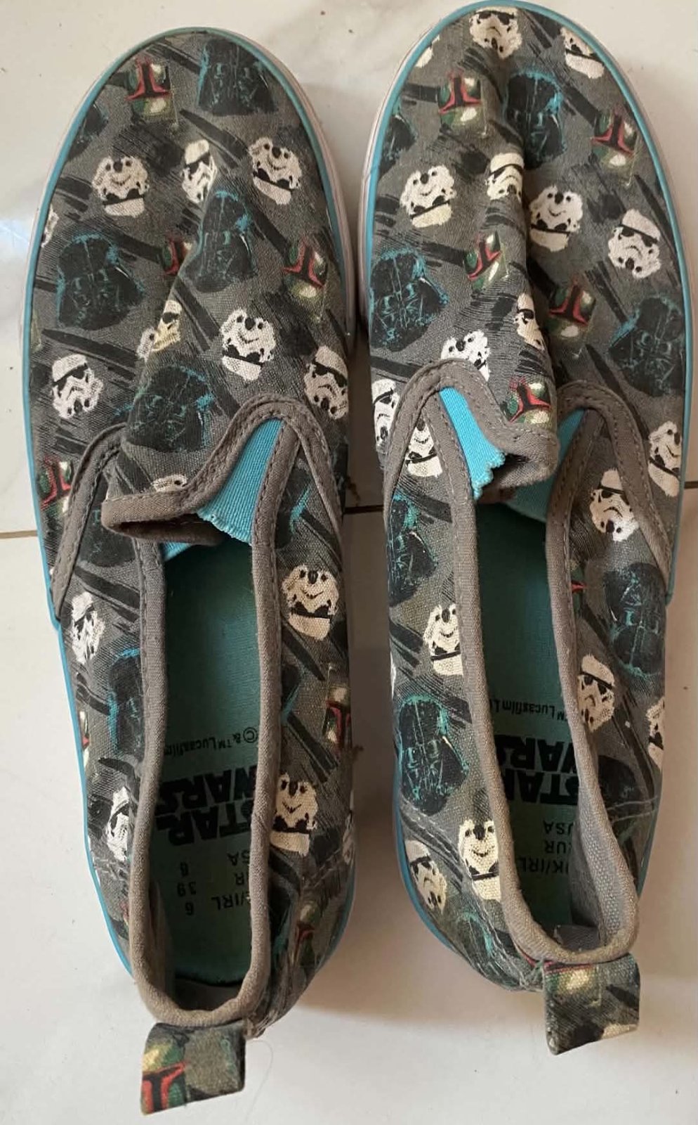 Baskets en toile sans lacets (Slip-on) Star Wars Officiel – Pointure 39