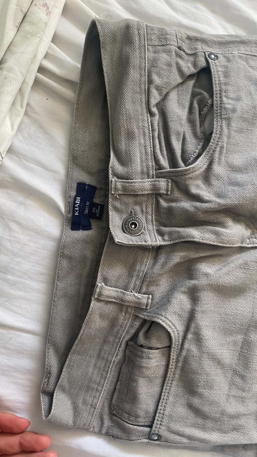 Jean slim gris Kiabi – Taille XS (34)