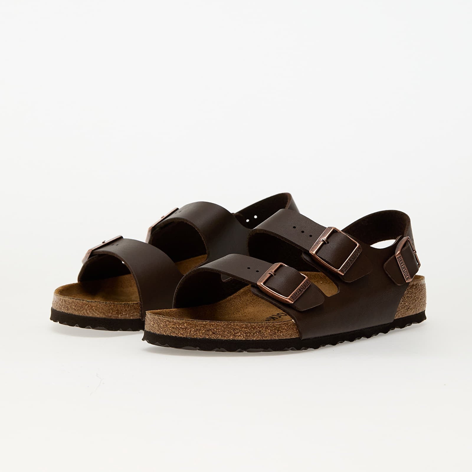 Sandales Birkenstock Milano Marron Foncé - Cuir - Taille 37