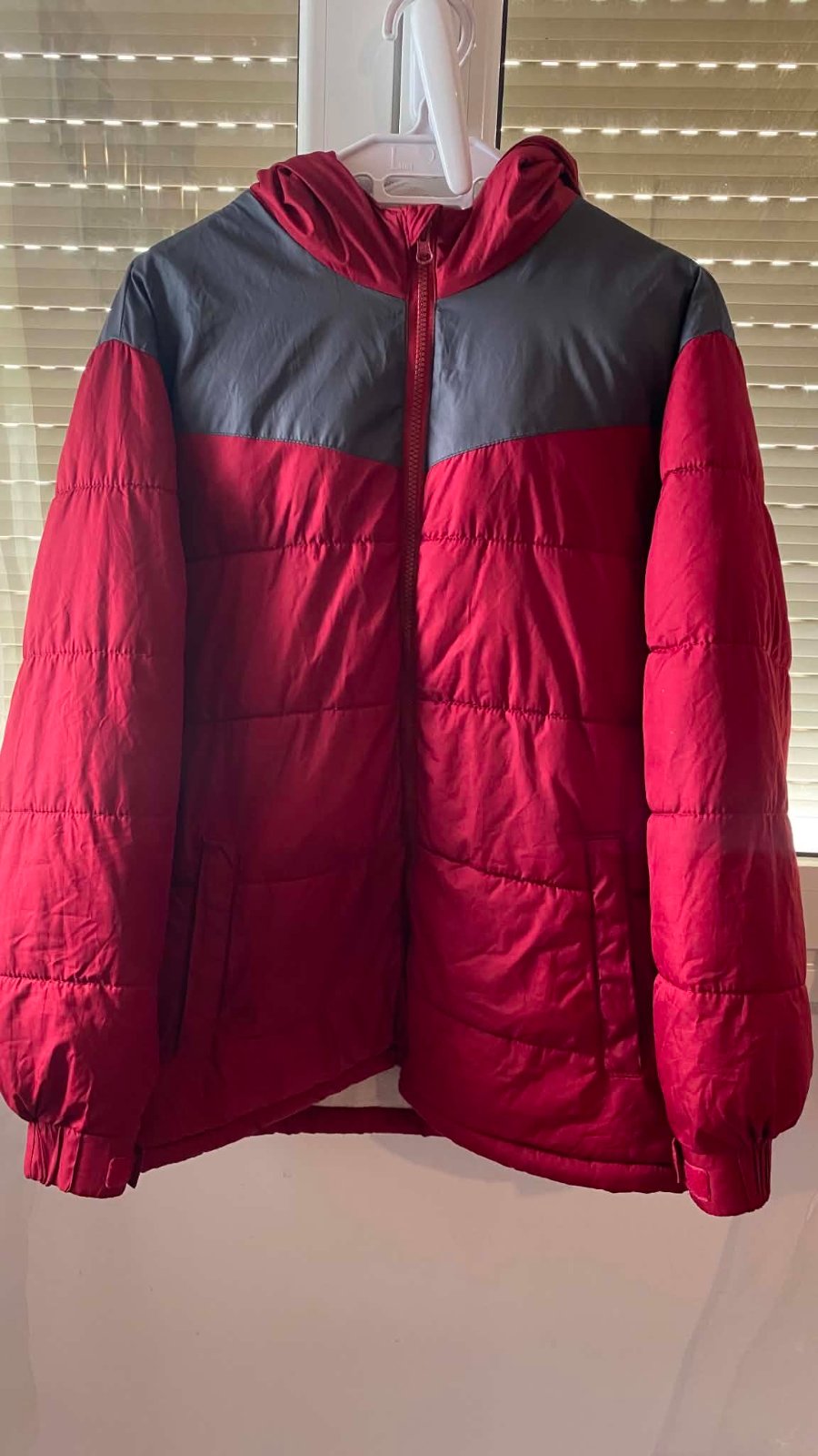 Doudoune matelassée à capuche Old Navy (Rouge/Gris)