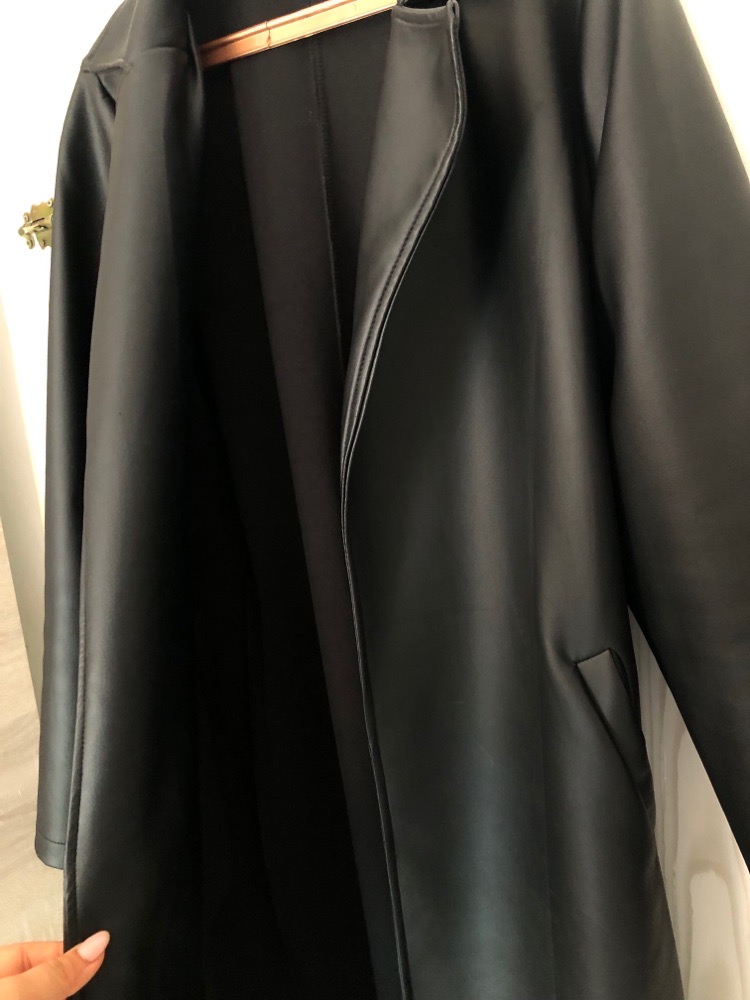 Manteau Noir , Semi cuir 