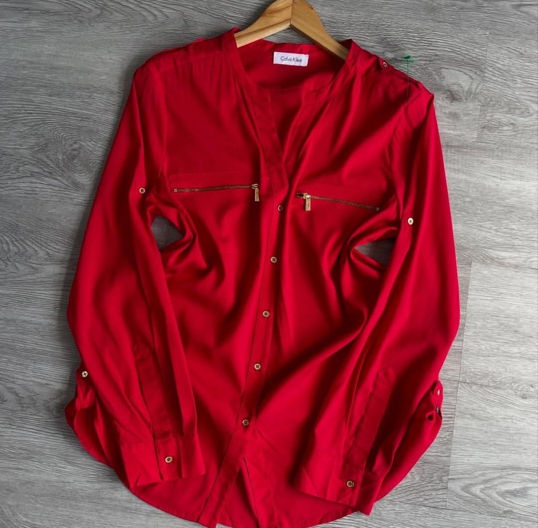 Chemise rouge Calvin klein
