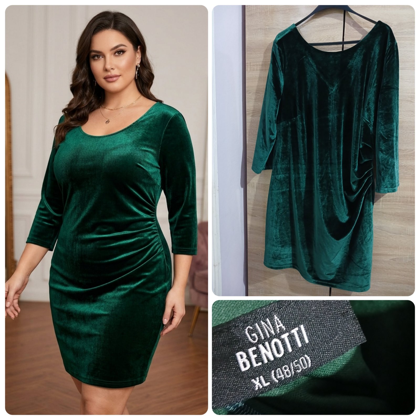 Robe en daim légère,  élégante 🌀GRANDE TAILLE 🌀 TAILLE 48/50. MOULANTE. 