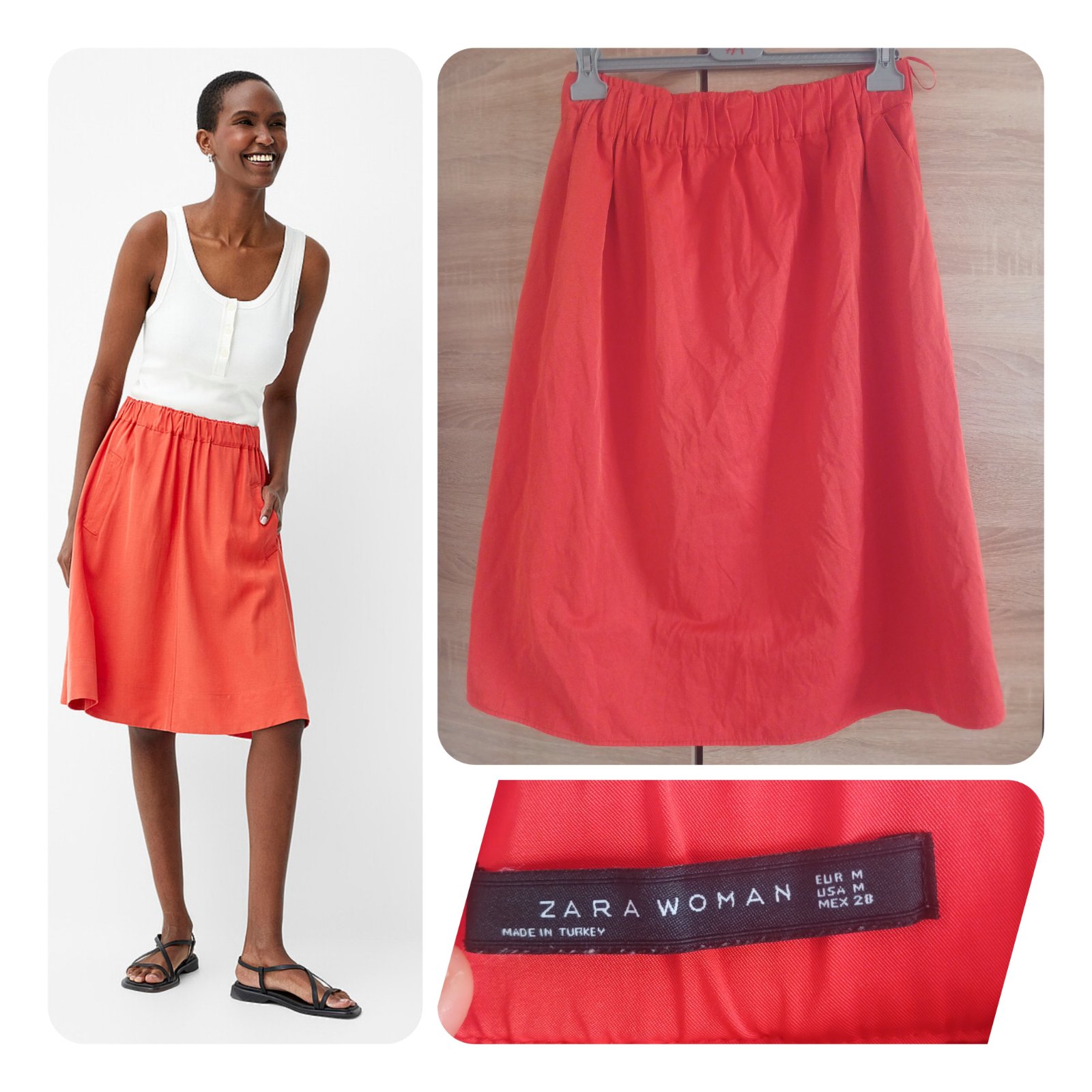 Jupe trapèze ZARA. Taille 38/40.