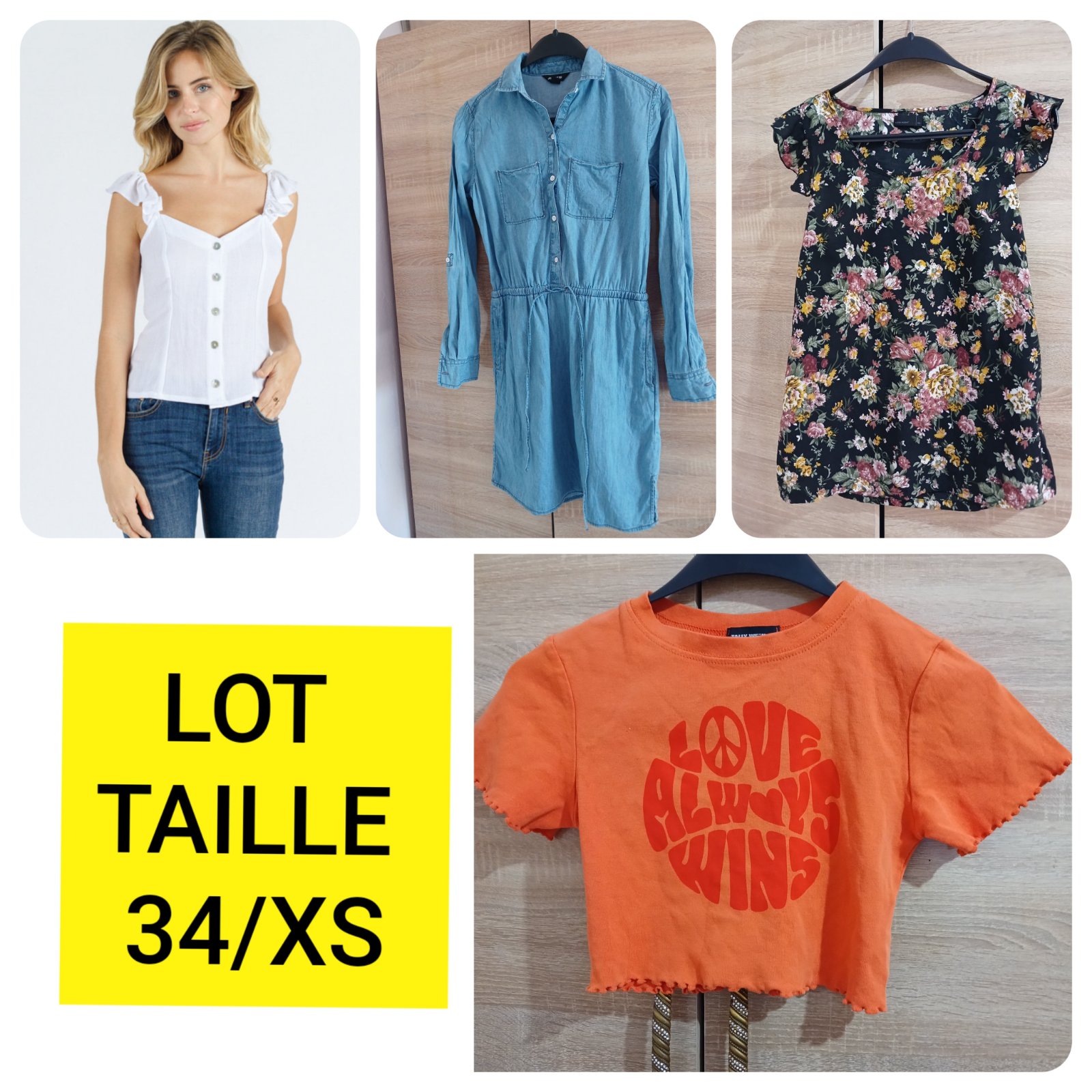 LOT TAILLE 34/XS.