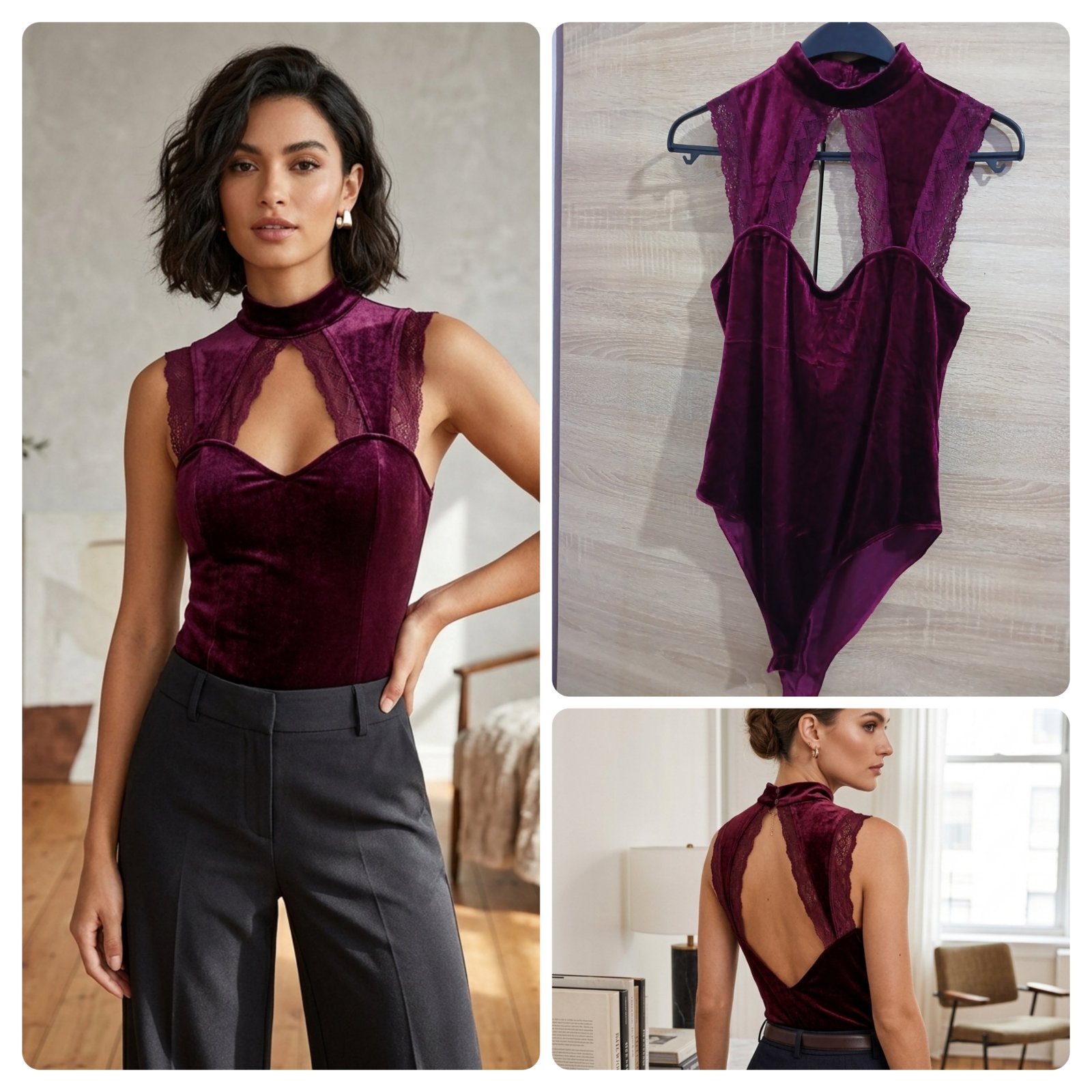 Bodysuit in velevet. Taille XL. NEUF