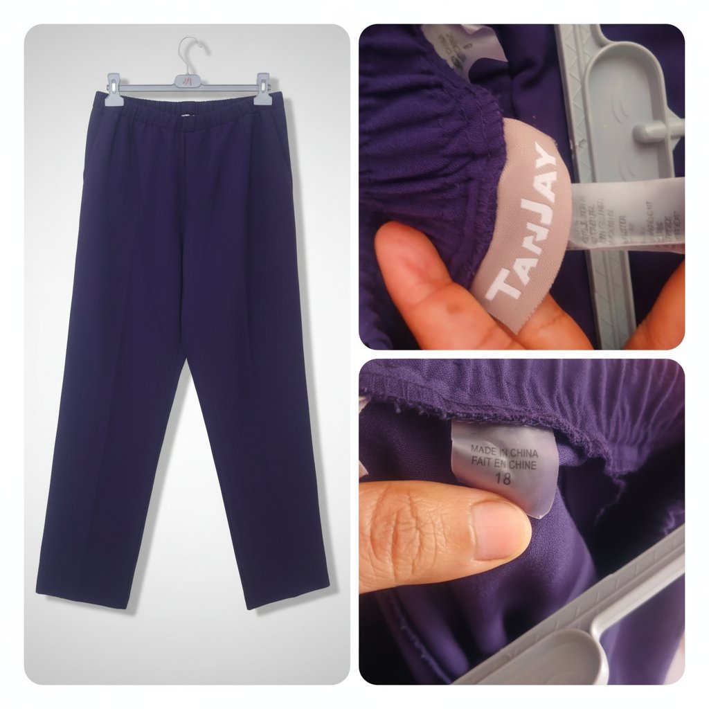 Pantalon droit couleur mauve. En excellent état.  Taille 46/3Xl