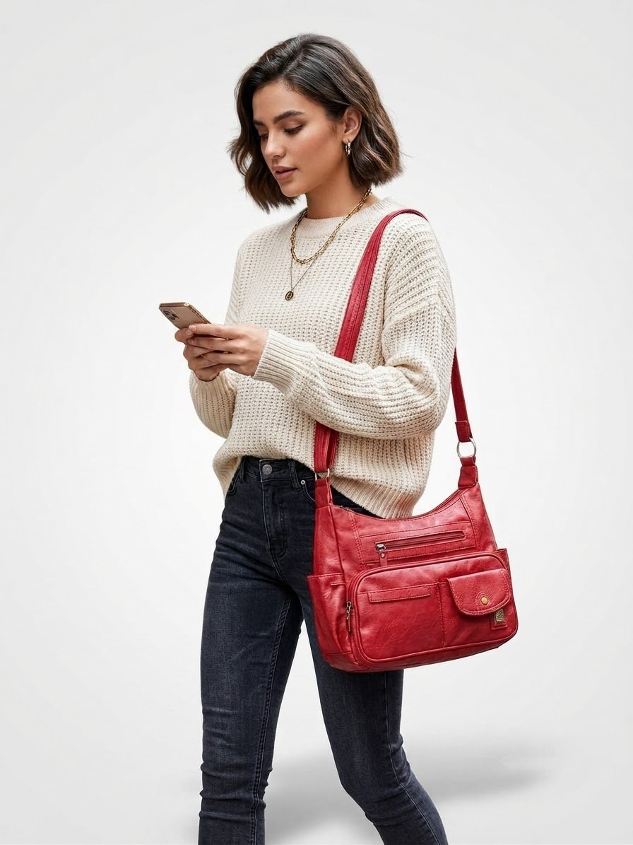 Sac à bandoulière 100% cuir. État parfait ❤️ 