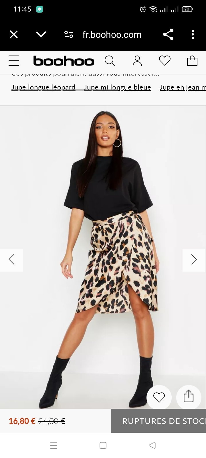 Boohoo satinée,  neuve sans étiquette 🏷  Taille 44/2XL