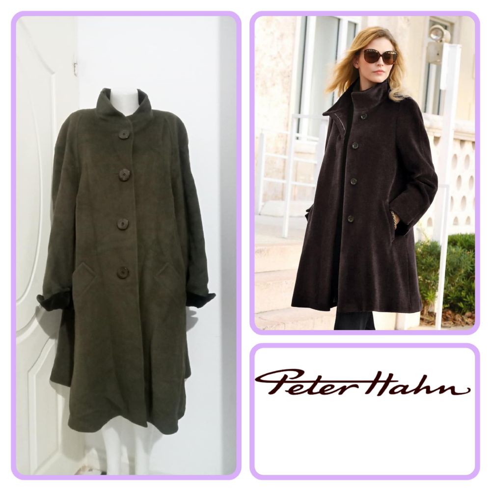 Manteau Peter Hahn. en laine angora. Taille 48/50. comme neuf. 