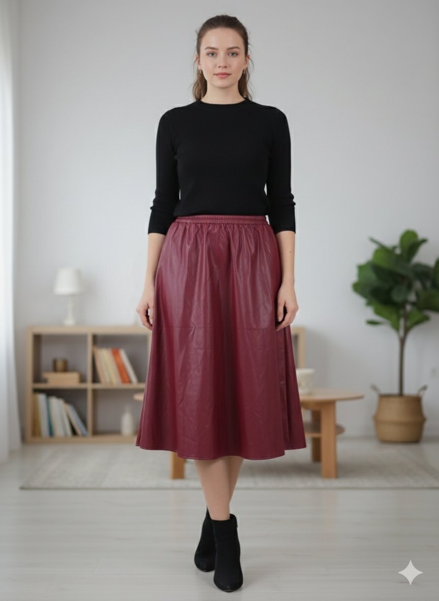 Jupe en simili cuir.  Toute neuve. Taille 46/3XL.