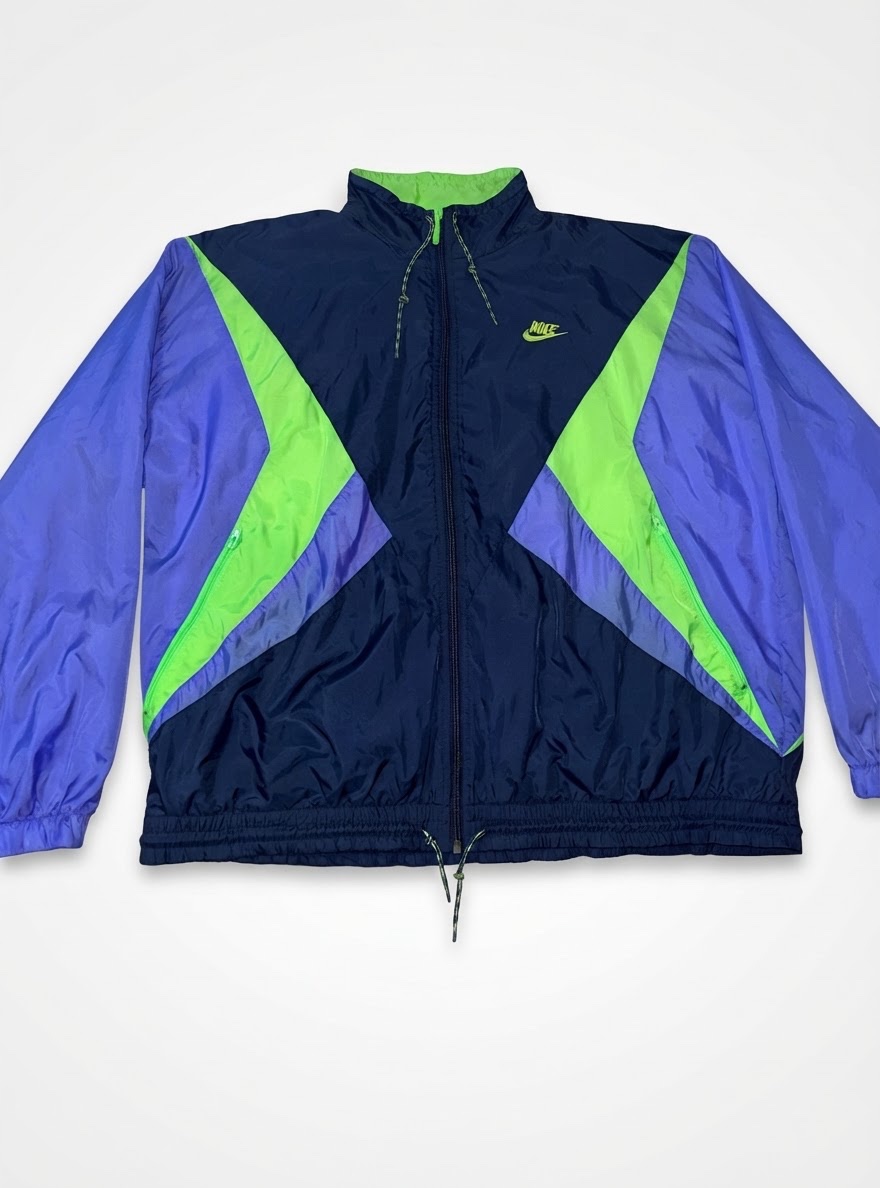 💜💚 VINTAGE NIKE COLORBLOCK WINDBREAKER JACKET ⚡