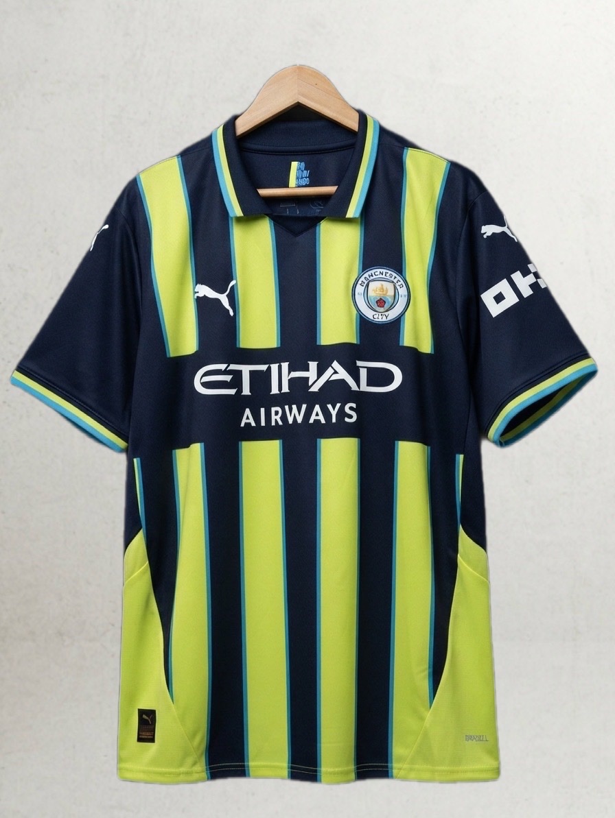 Maillot Manchester City Puma Away Bleu et Jaune - Taille L