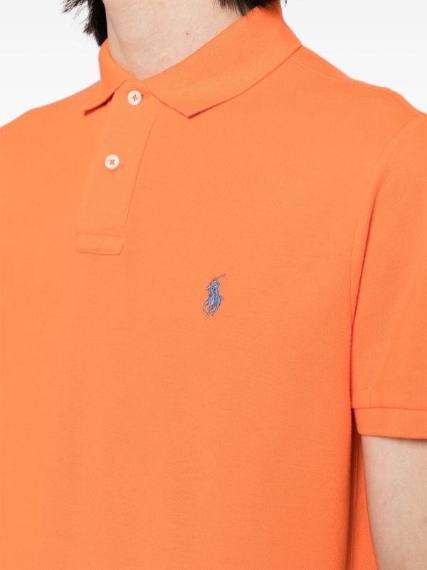 ⁠Polo Ralph Lauren Orange Logo Bleu Brodé⁠