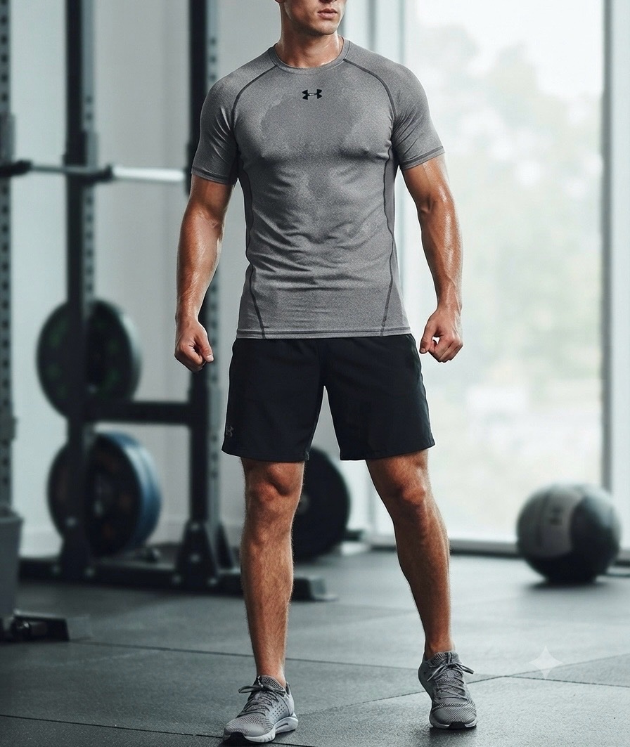 T-shirt de Sport Under Armour HeatGear Gris Chine