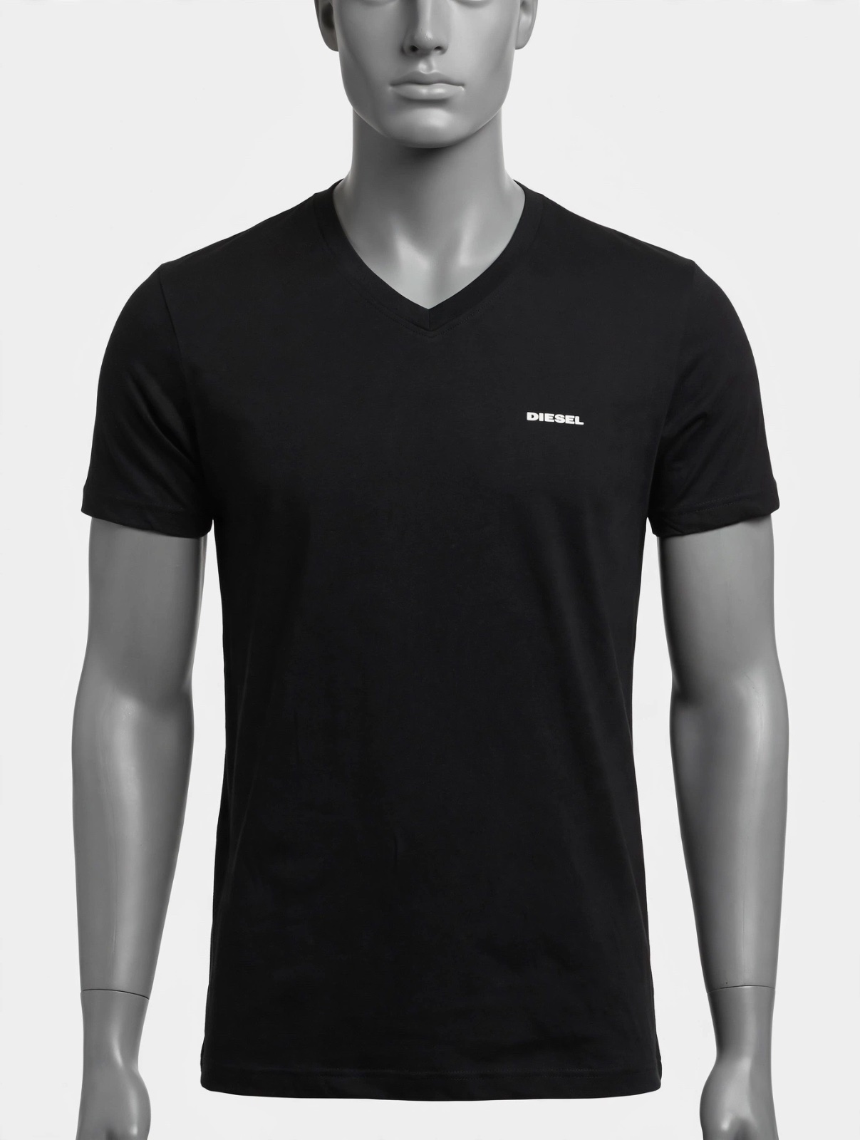 T-shirt Diesel Noir Col V Minimaliste⁠
