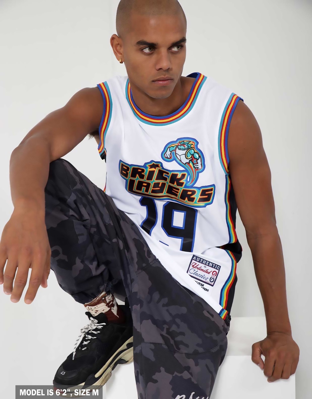 Maillot Basket Rétro Aaliyah Bricklayers #19 MTV 1996 - Taille L