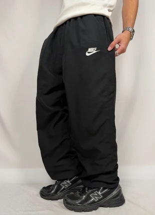 🖤 VINTAGE NIKE BLACK TRACK PANTS / PARACHUTE PANTS ⚡
