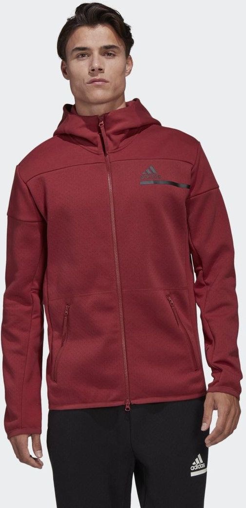 🔴 ADIDAS Z.N.E. / TECH FLEECE FULL-ZIP HOODIE (BURGUNDY) ⚡