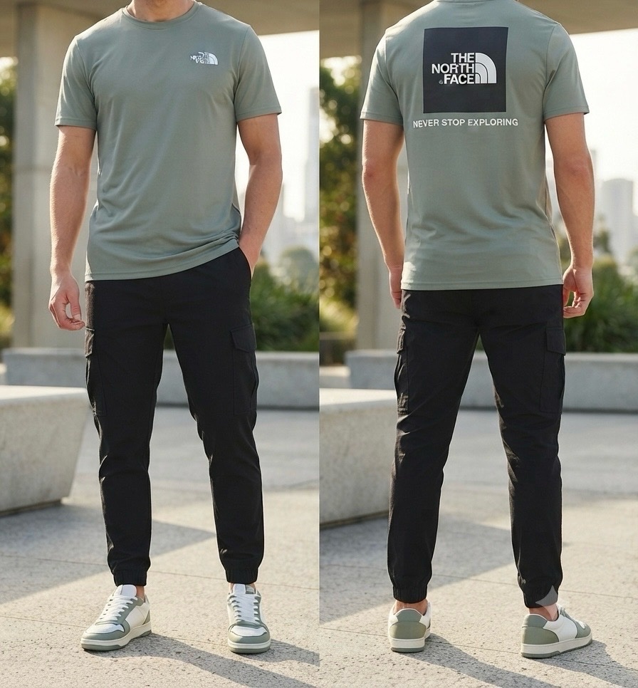 T-shirt The North Face Vert Sauge Box Logo Back Print