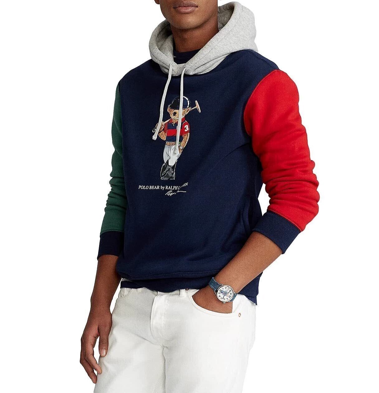 🧸 POLO RALPH LAUREN BEAR COLORBLOCK HOODIE ✨