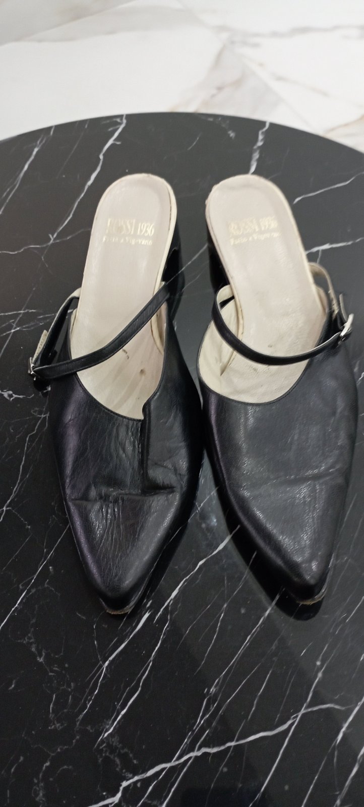 Mules en cuir