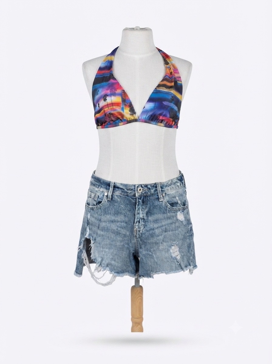 Short en jean déchiré