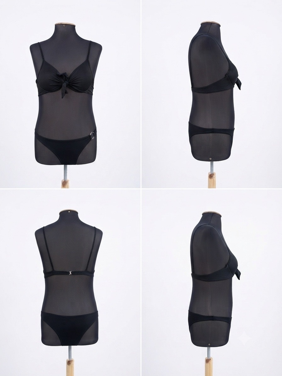 Maillot deux pièces en noir 🌑taille  38 fort 