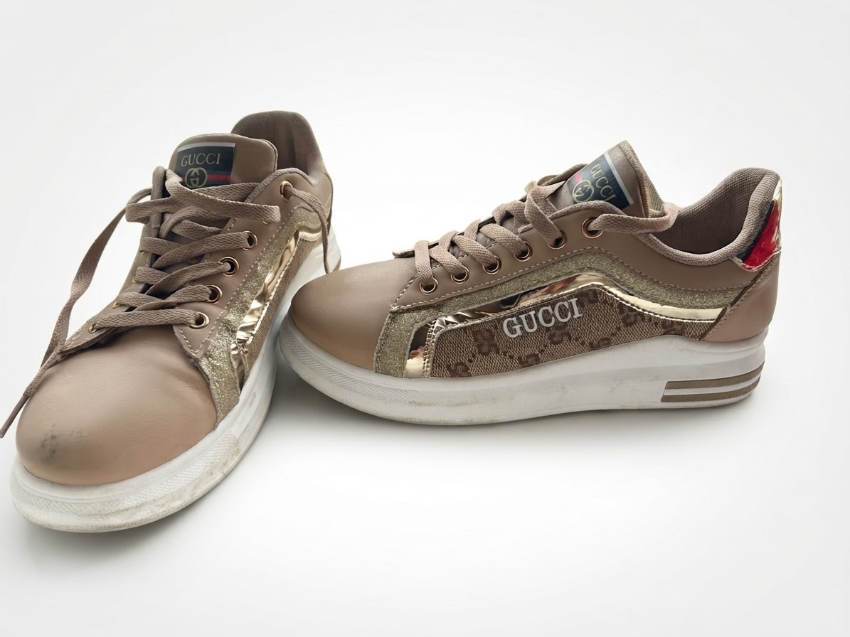 Basket beige et doré