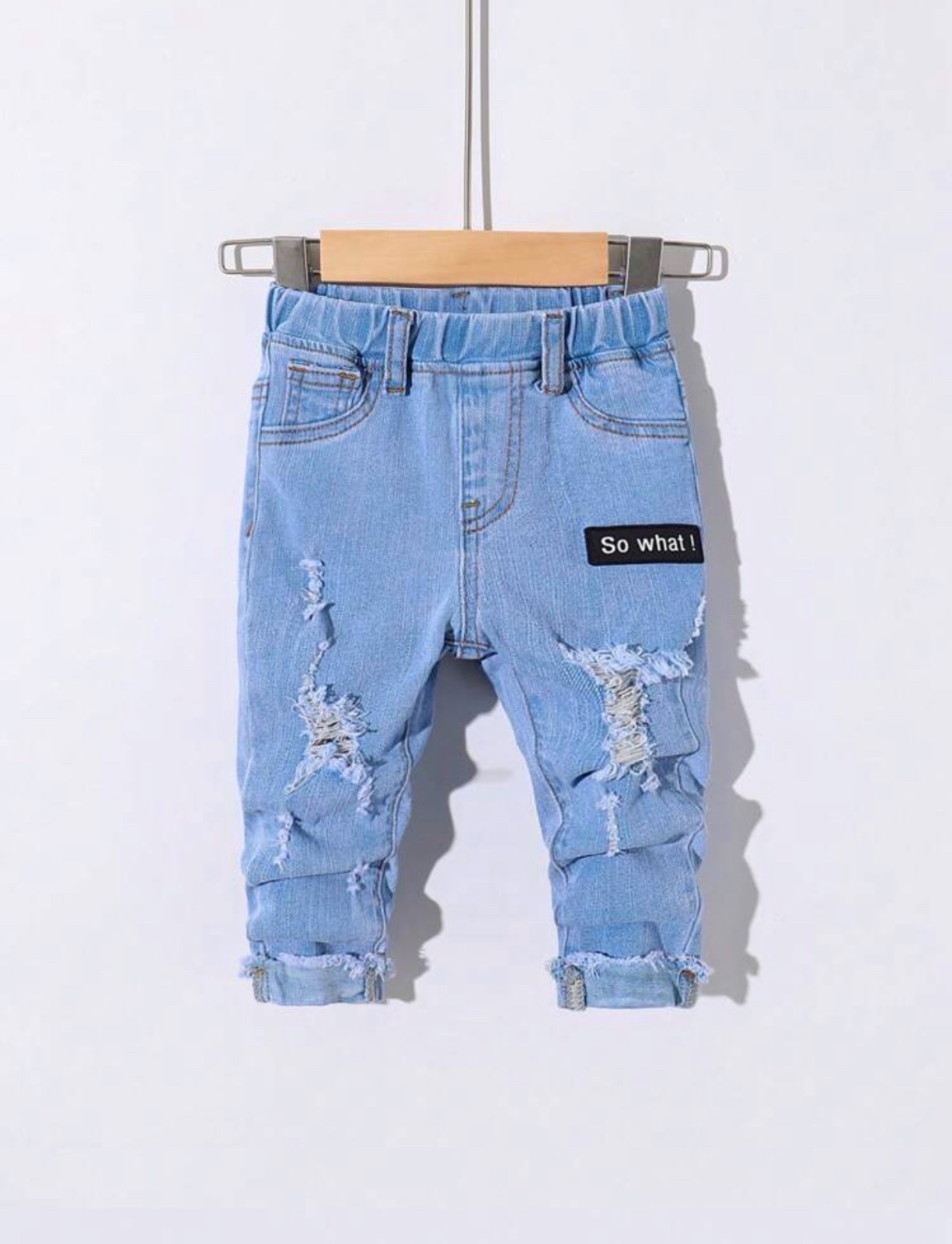 SHEIN Jean bleu décontracté pour bébé garçon