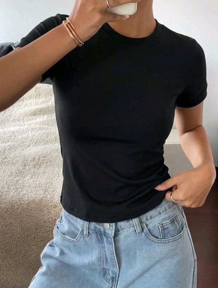 T-shirt femme noir Shein