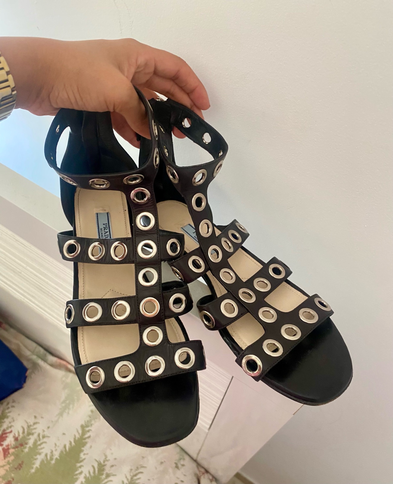 Promo sandale Prada cuir