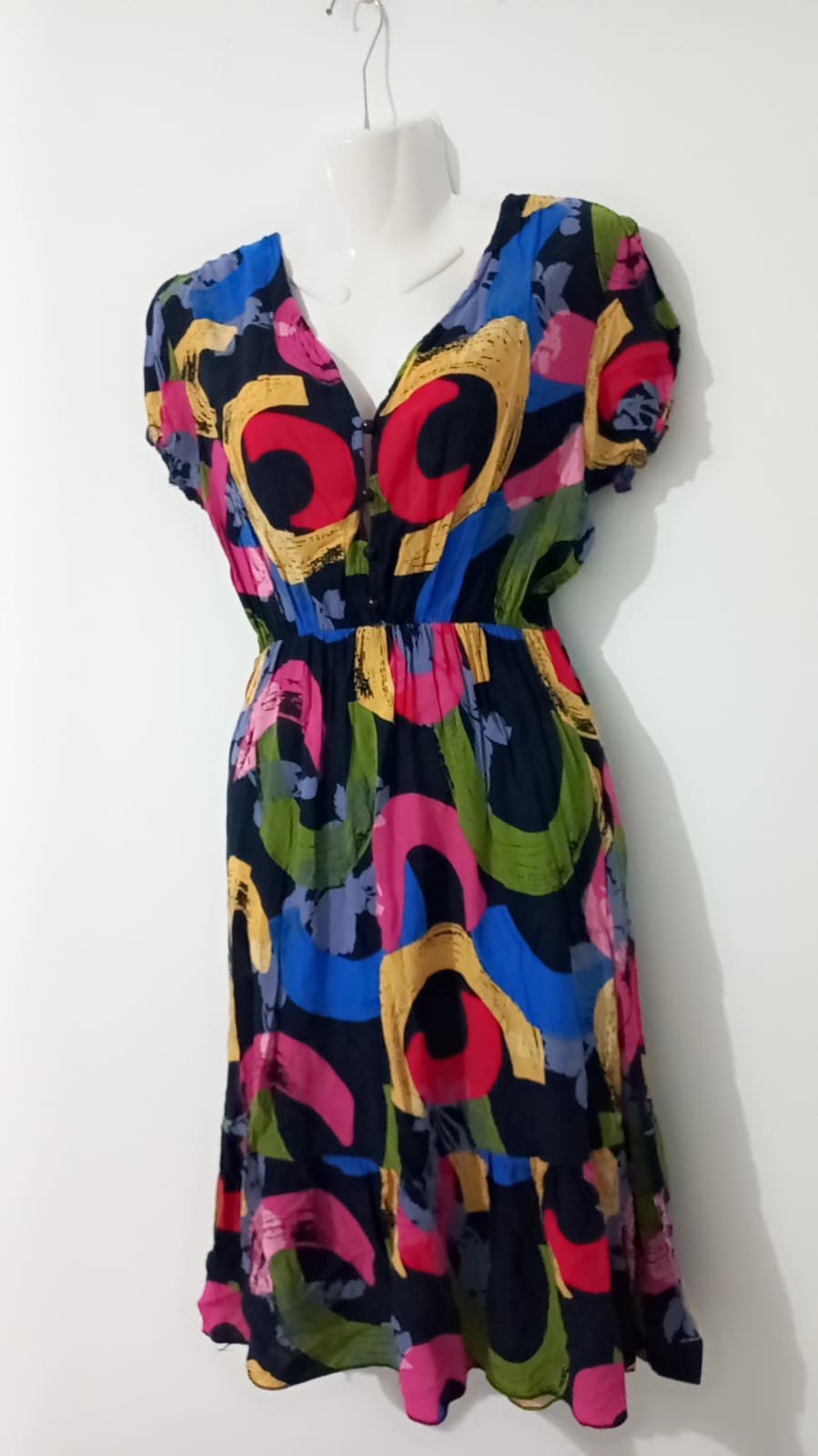 Robe coton multicolore 