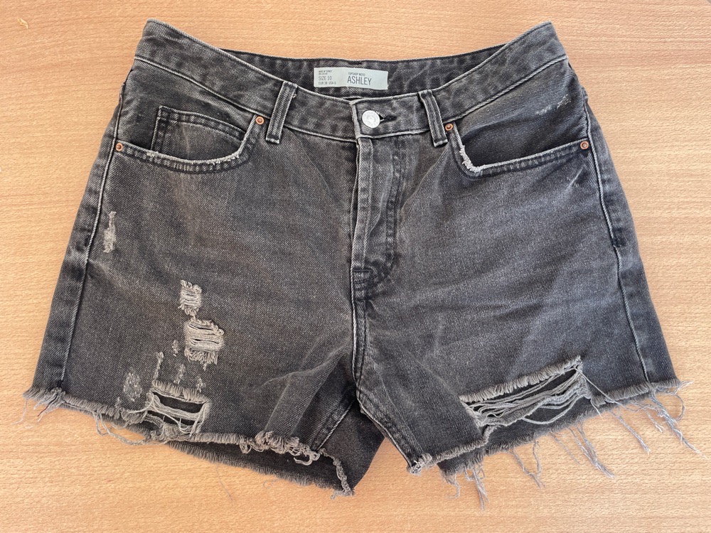 Short jean noir