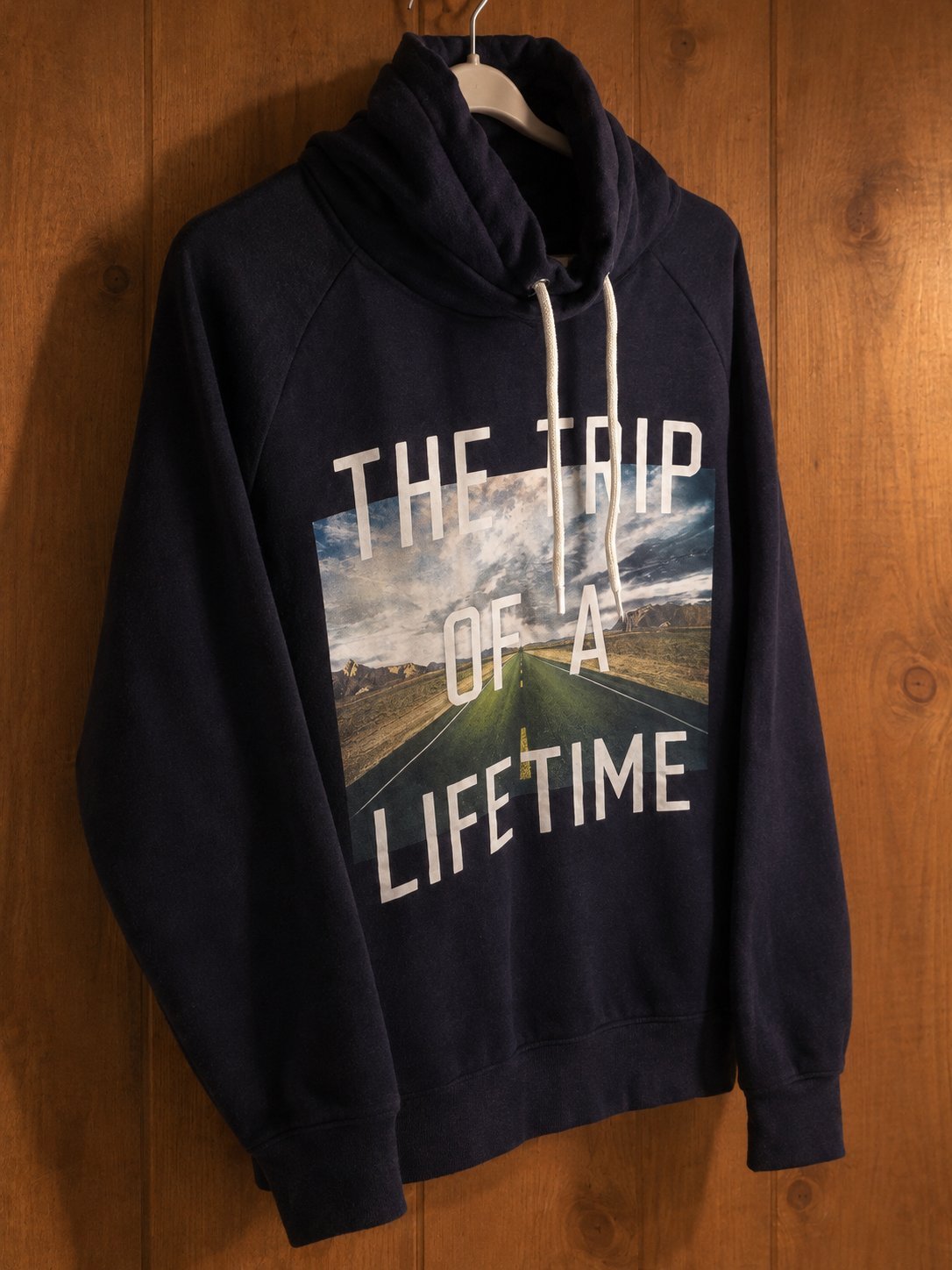 Navy Blue High-Neck Hoodie | THE TRIP OF A LIFETIME 💙