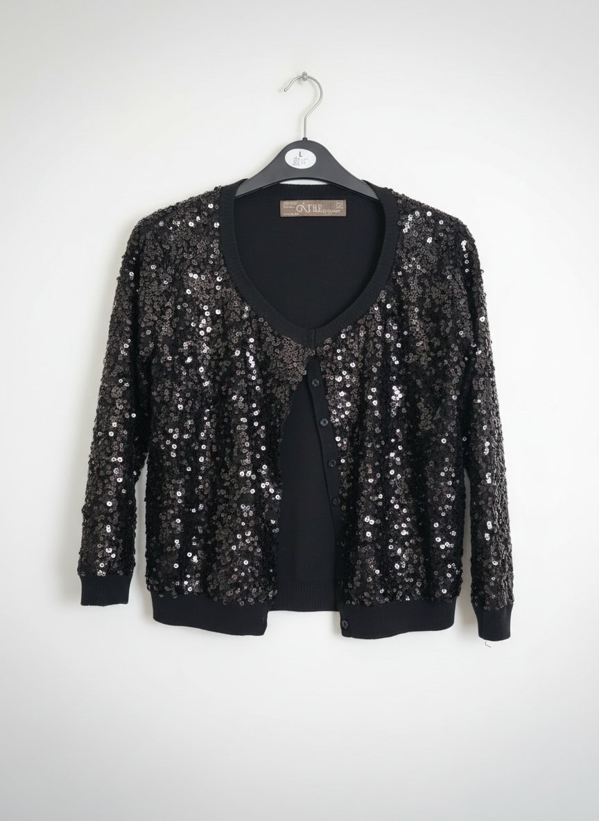 Gilet noir à paillettes