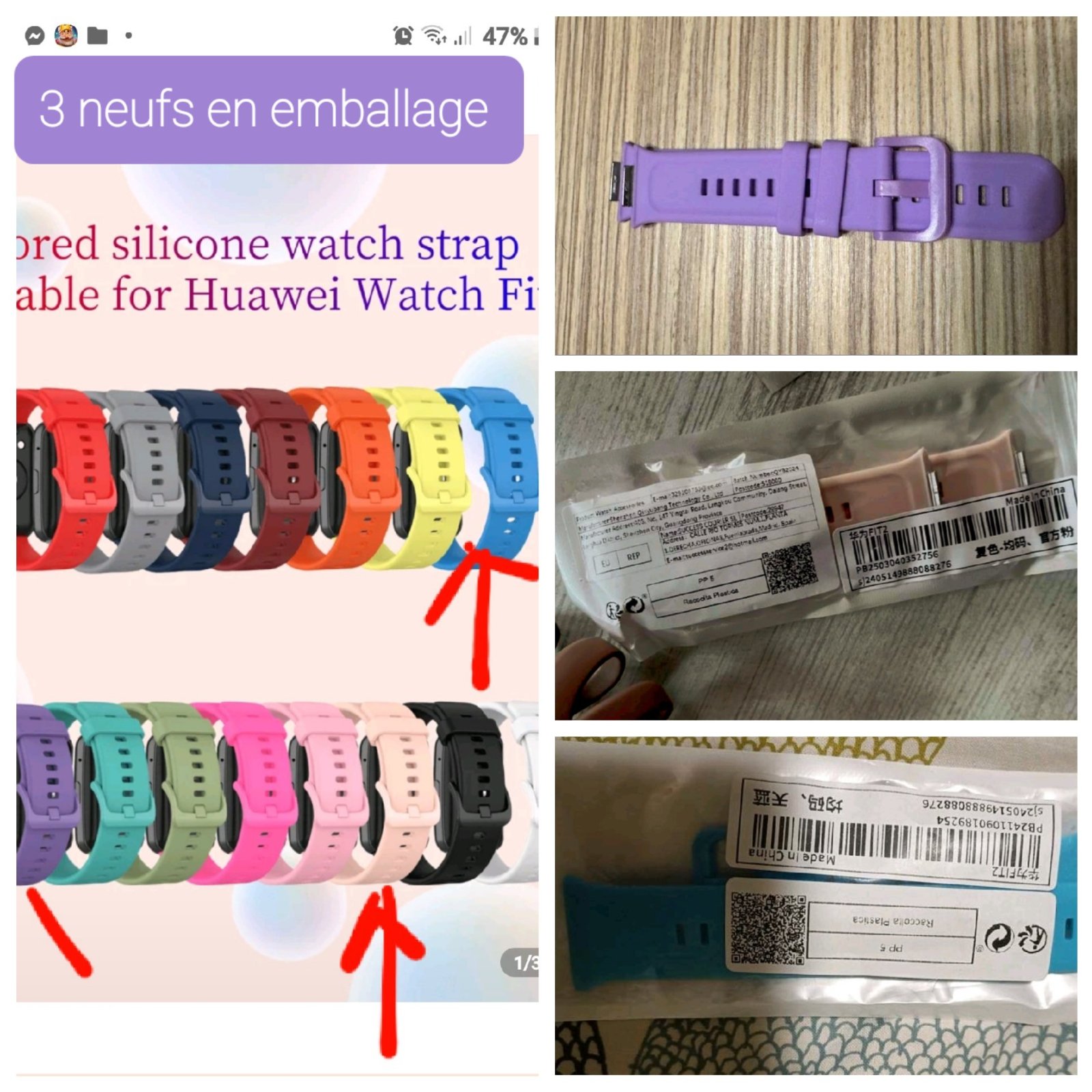 3 bracelets smart watch Huawei 2 fit