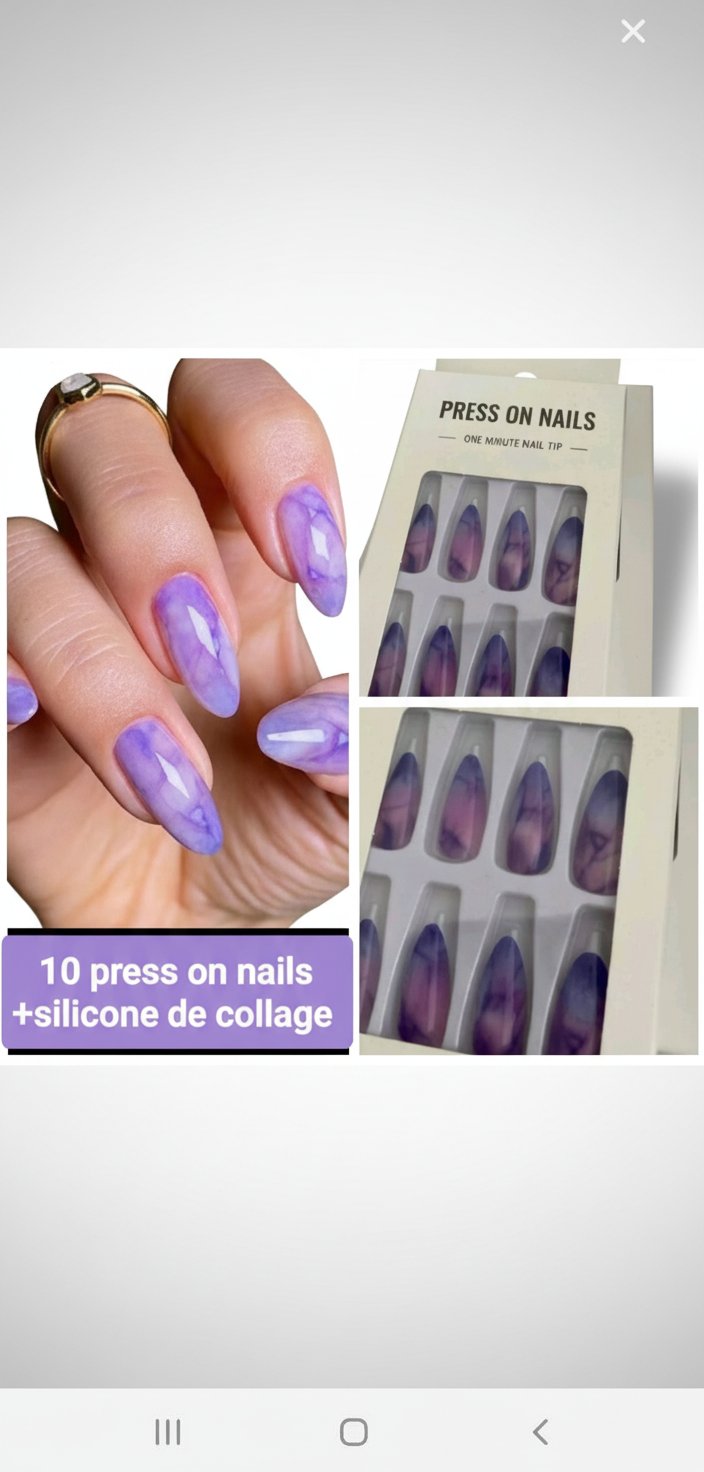 Press en nails marbré