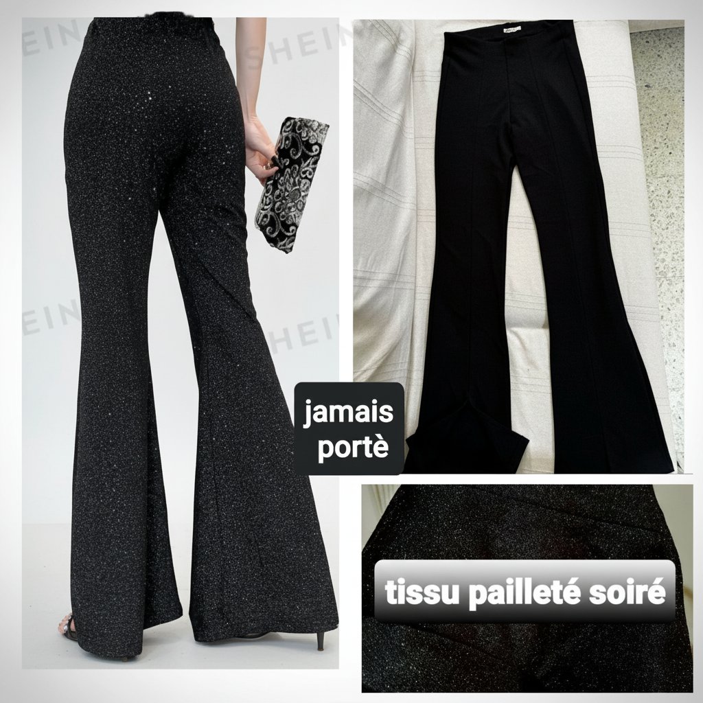 Pantalon flare pailleté (jamais porté) 