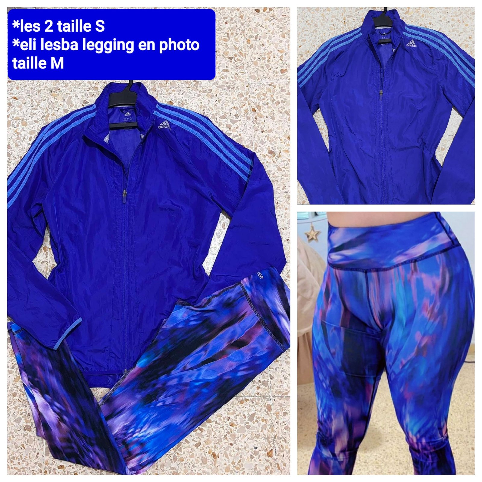 Tenu de sport bleu