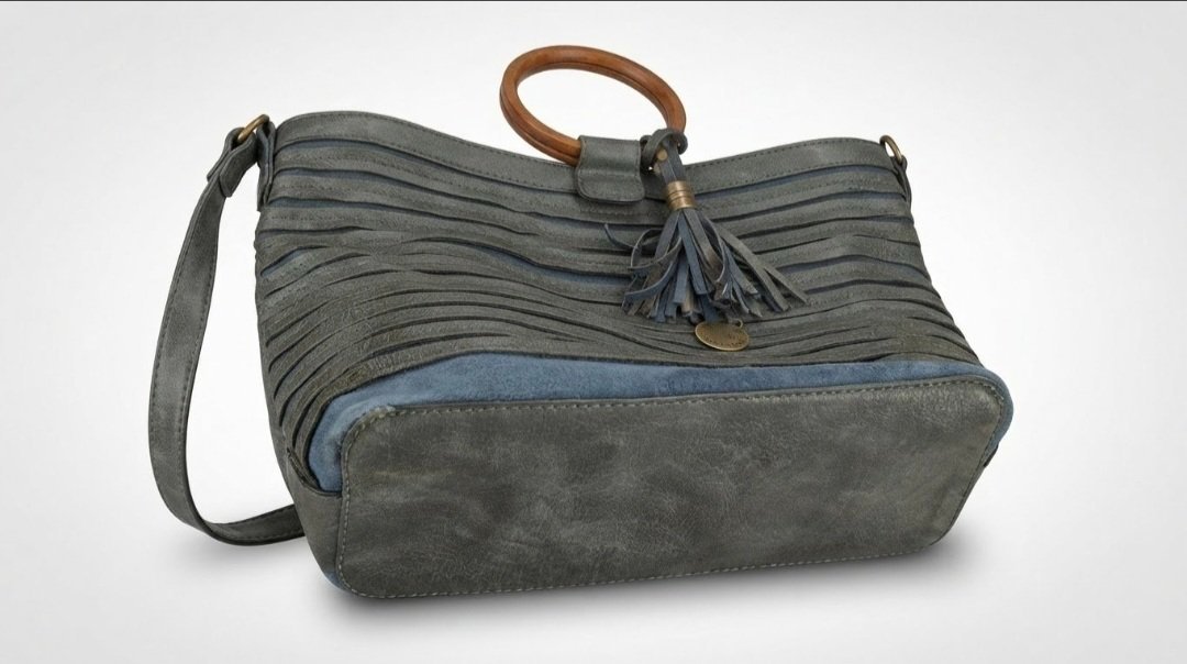 Sac à bandouliere avec anses en bois
