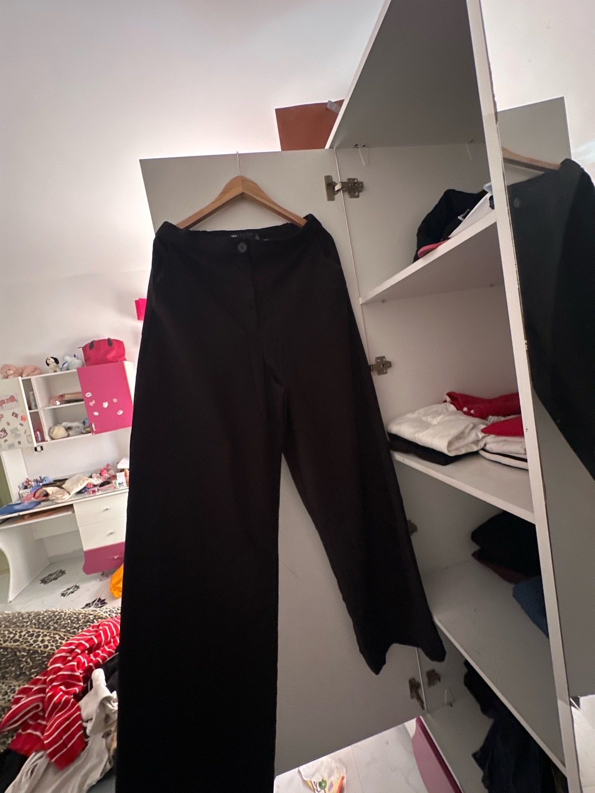 Pantalon large noir grand taille