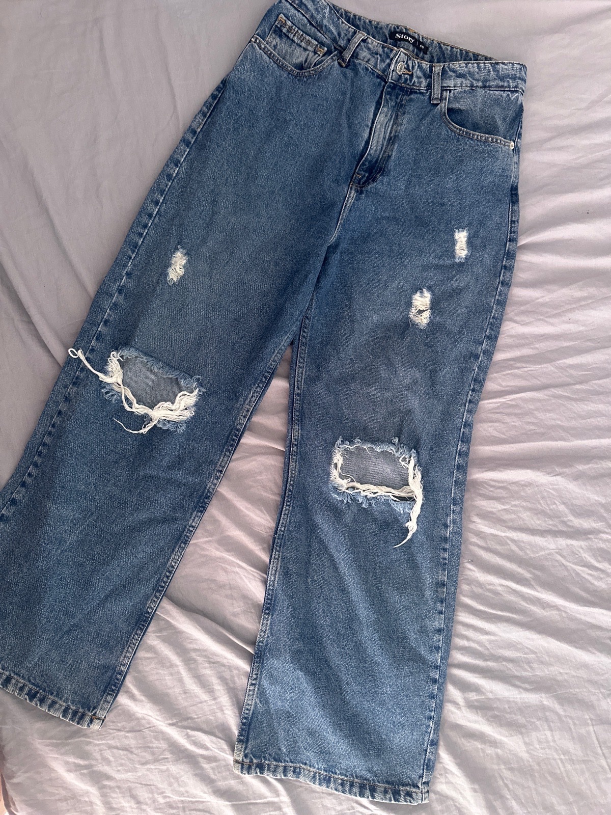 Pantalon large dechiree