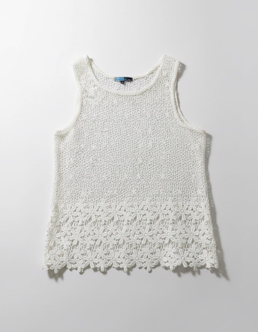 White Lace Top Floral Pattern